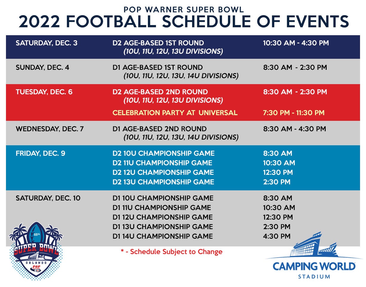 Pop Warner Football Schedule 2024 - Jemmy Verine