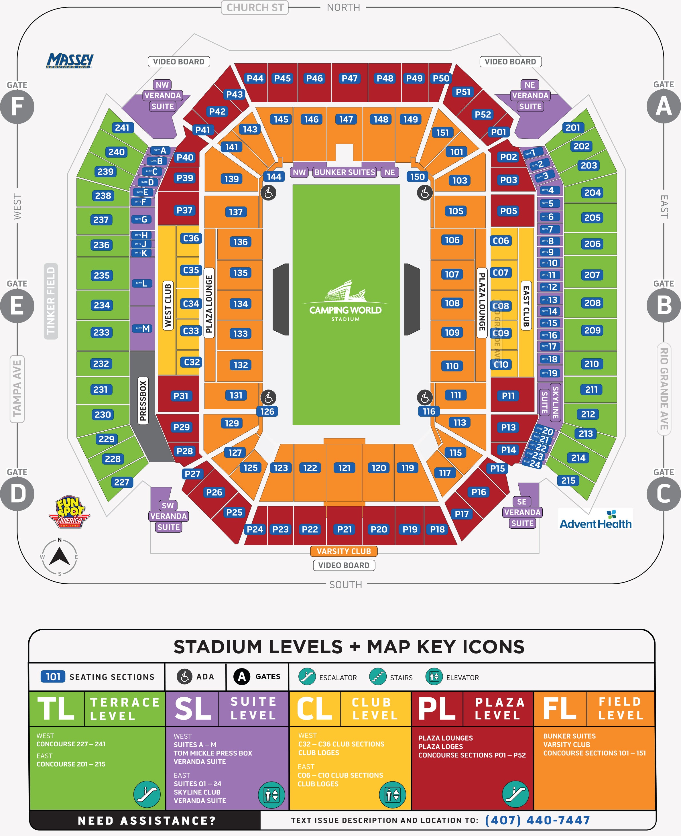 Seating Charts Camping World Stadium