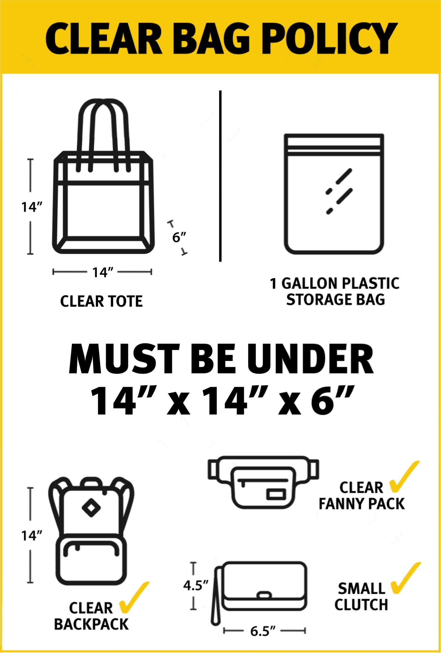 concert clear bag policy