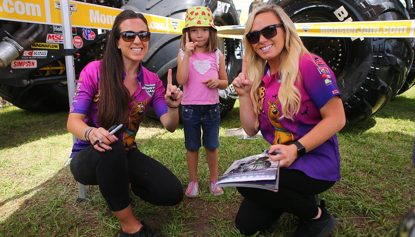 MONSTER JAM TRUCKS ON DISPLAY FREE Orlando #MonsterJam - Trippin with Tara